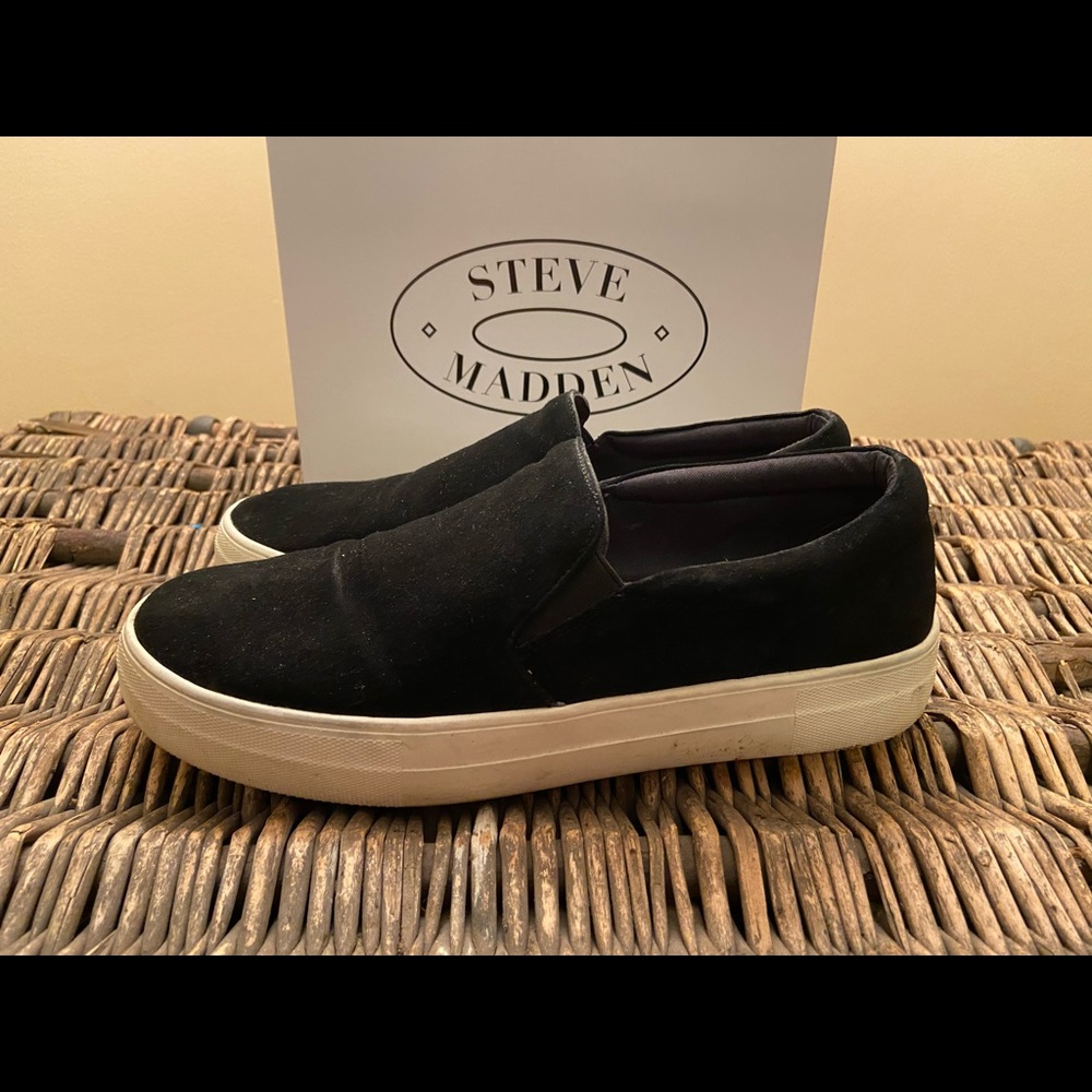 Steve Madden Gilles Black Suede Sneaker sz 11